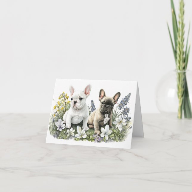 Any Occasion Greeting Card Frenchie Dogs (Front)
