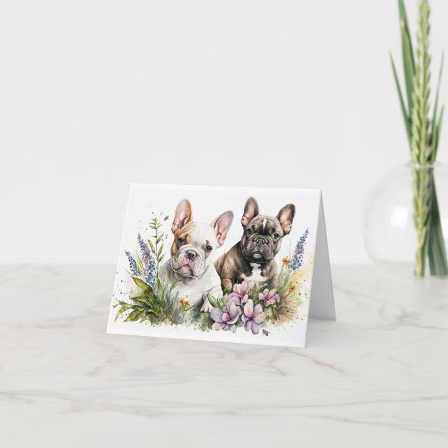 Any Occasion Greeting Card Frenchie Dogs (Front)