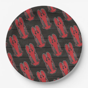 Any occasion Lobster Bake/Boil rustic backyard Paper Plate