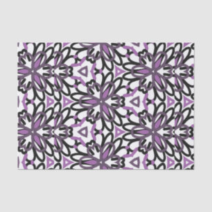Any occasion purple and grey geometric design tissue paper