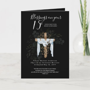ANY ORDINATION ANNIVERSARY Priest Pastor Minister  Card