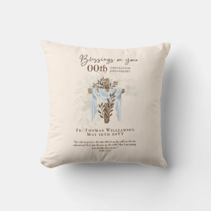 ANY ORDINATION ANNIVERSARY Priest Pastor Minister Throw Pillow