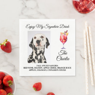 Any pet Signature Drink Wedding Pet Napkins