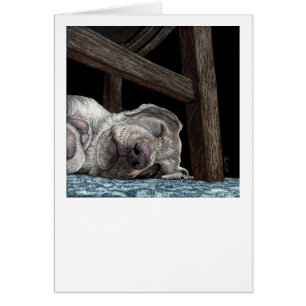 "Any Port for a Nap" Yellow Lab Card