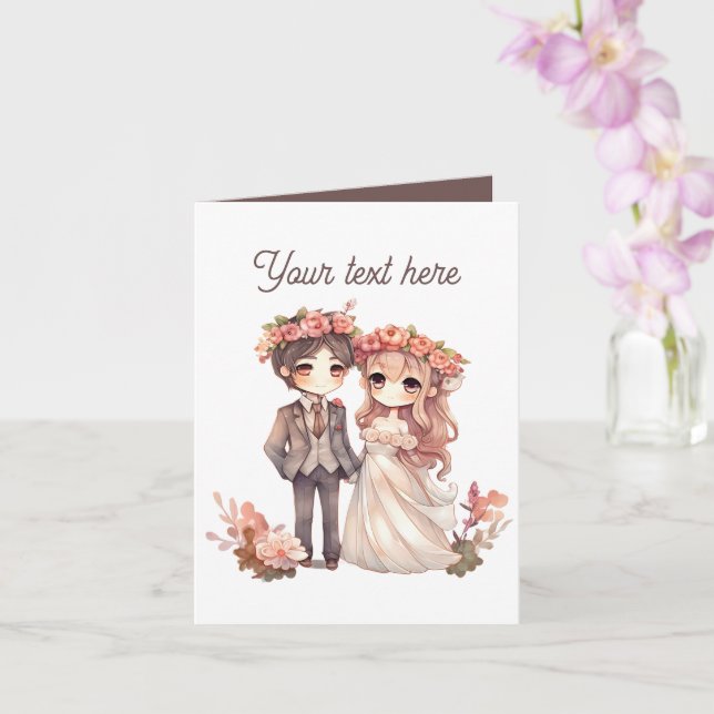 Any purpose add message Wedding  Card (Orchid)