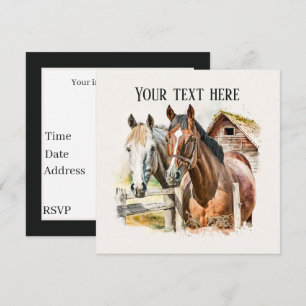Any purpose Country horse party  Invitation