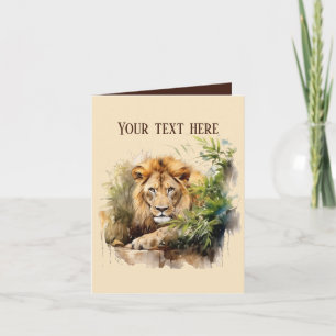 Any purpose lion add text card