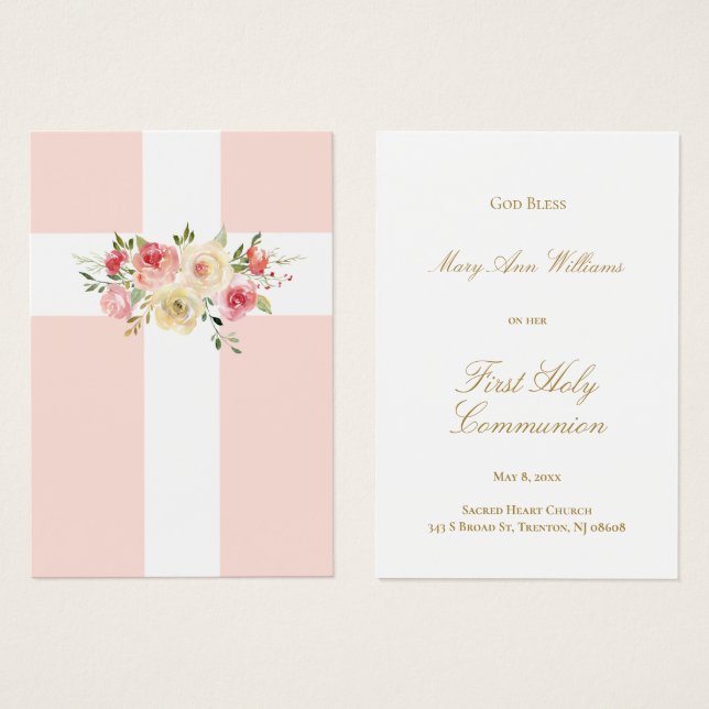 any religious event remembrance card (Front & Back)