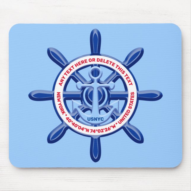 Any Sea Port, Ship, Country Customizable, Travel Mouse Pad (Front)