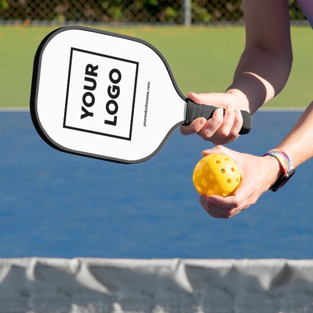 Any Shape Business Logo and Website Pickleball Paddle (Insitu)