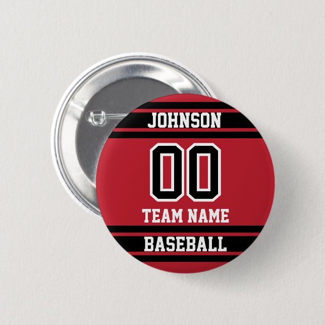 Any Sport - Dark Red - Create Your Own Button (Front & Back)