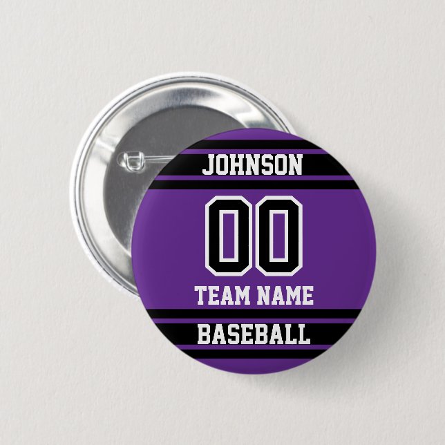 Any Sport - Purple - Create Your Own Button (Front & Back)