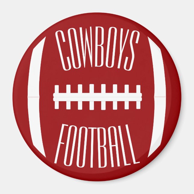 Any Team Colour & Custom Text Football Sport Coach Magnet (Front)