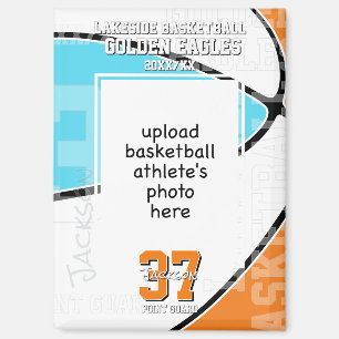 ANY team colours basketball athlete photo Magnet
