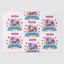 Any TEEN Year Birthday Colourful Balloons Z4