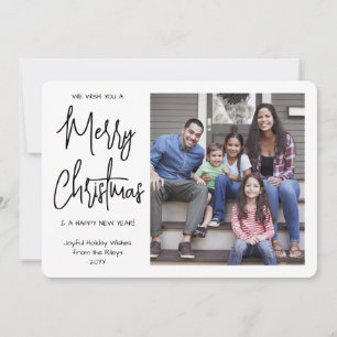 Any Text 1 Photo We Wish You a Merry Christmas Holiday Card