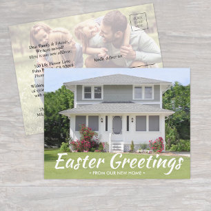 Any Text Change of Address Easter 2 Photo Moving Announcement Postcard