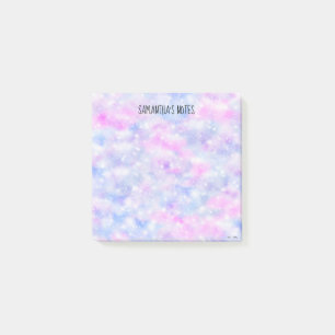 Any Text Colorful Aesthetic Sparkle Clouds Post-it Notes