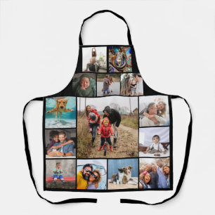 Any Text Family Photo Collage  Apron