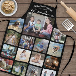 Any Text Family Photo Collage Grandma Black White Apron<br><div class="desc">Celebrate the simple joys of family and grandkids with an elegant custom photo collage black and white apron. Pictures and all text are simple to customize. Quote that reads "My Favourite People Call Me Grandma" can be personalized for Nana, Grammy, Granny, Gigi, Mommy, Mama, Auntie, etc. (IMAGE PLACEMENT TIP: An...</div>