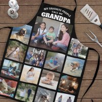 Any Text Family Photo Collage Grandpa Black White