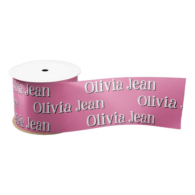 Any Text Name or Surname Personalized Satin Ribbon (Spool)
