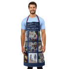 Any Text Photo Collage Best Mom Navy Blue & White