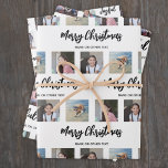 Any Text Photo Collage Simple Brushed Christmas Wrapping Paper Sheet<br><div class="desc">Celebrate the simple joys of the holidays with stylish custom photo collage Christmas wrapping paper sheets. The pictures and all wording on this template are easy to personalize. Change "Merry Christmas" and "Joyful Wishes" to "Happy Holidays, Seasons Greetings, " or other text of your choice. An additional line of text...</div>