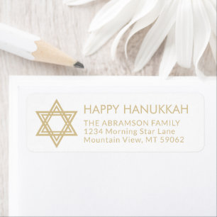 Any Text Star of David Hanukkah Return Address