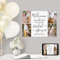 Any Theme Bridal Shower Welcome 4 Photo Collage