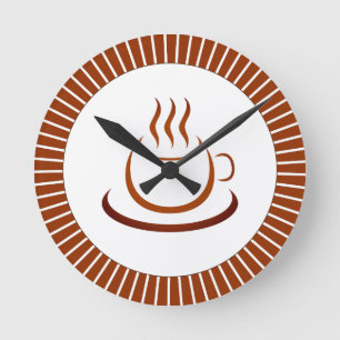 Any Time Is Coffee Time Round Clock