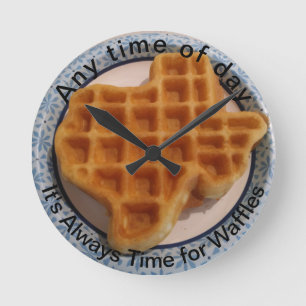 Any Time of Day Waffle Kitchen Clock