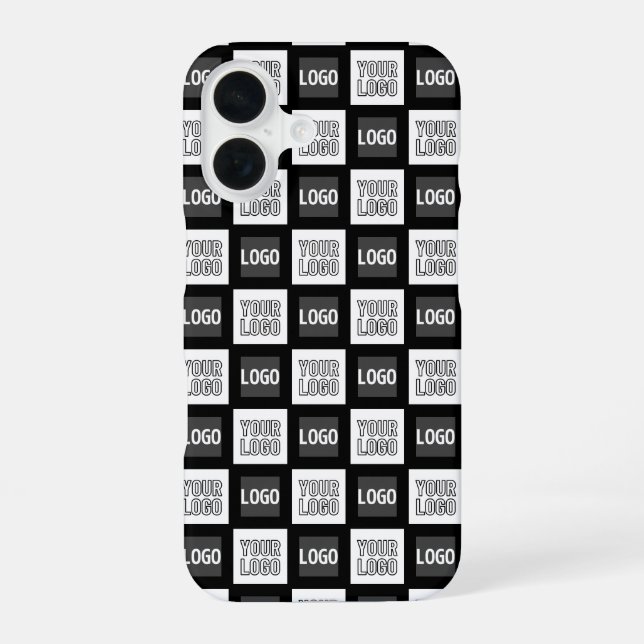 Any Two Logos or Images Repeating Pattern iPhone 16 Case (Back)