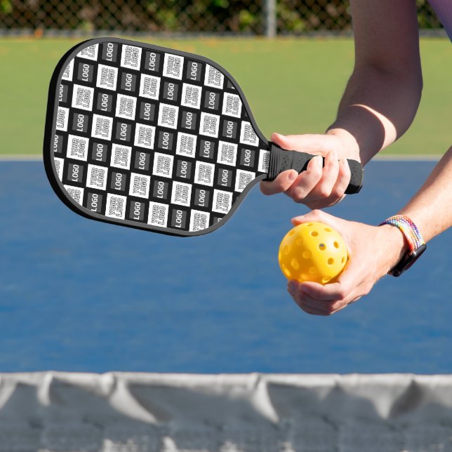 Any Two Logos or Images Repeating Pattern Pickleball Paddle (Insitu)
