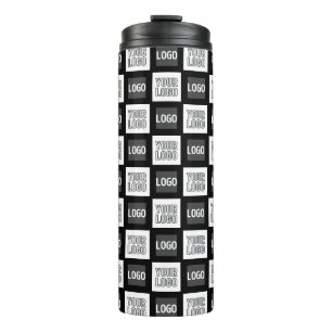 Any Two Logos or Images Repeating Pattern Thermal Tumbler