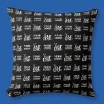 Any Two Logos or Images Repeating Pattern Throw Pillow<br><div class="desc">Modern looking repeating logo pattern.</div>