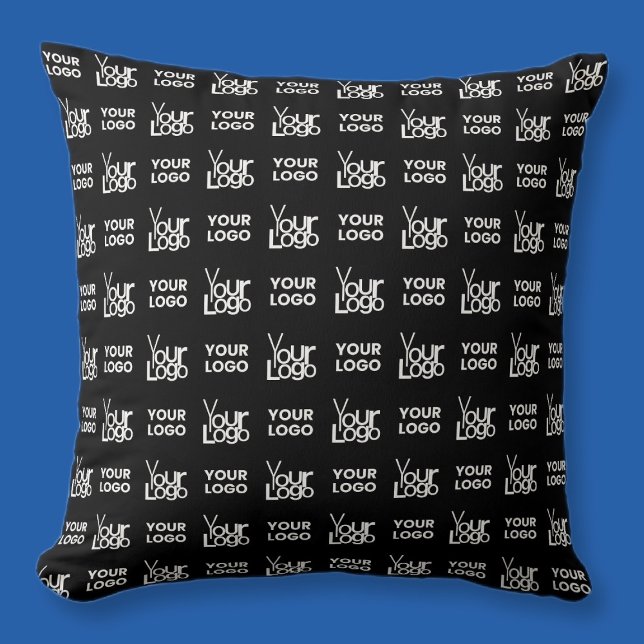 Any Two Logos or Images Repeating Pattern Throw Pillow (Creator Uploaded)