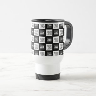 Any Two Logos or Images Repeating Pattern Travel Mug