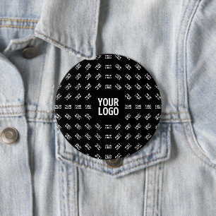 Any Uploaded Image Design or Logo   Unique Patten 4 Inch Round Button
