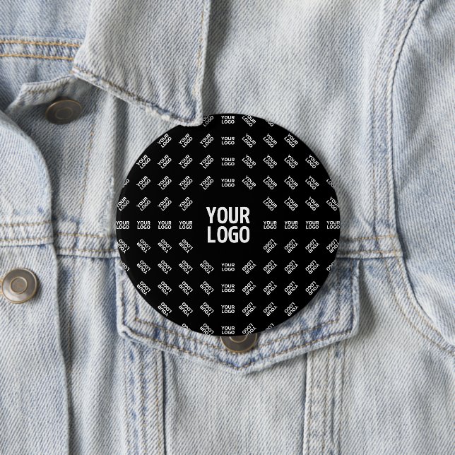 Any Uploaded Image Design or Logo | Unique Patten 4 Inch Round Button (In Situ)