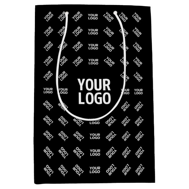 Any Uploaded Image Design or Logo | Unique Patten Medium Gift Bag (Front)