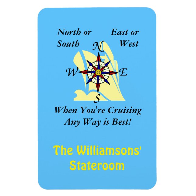 Any Way Cruising Stateroom Door Marker Magnet (Vertical)