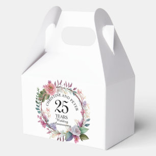 Any Wedding Elegant Floral Anniversary Favor Box