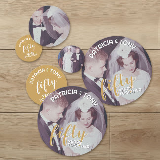 ANY YEAR - 50th Wedding Anniversary & Photo Confetti