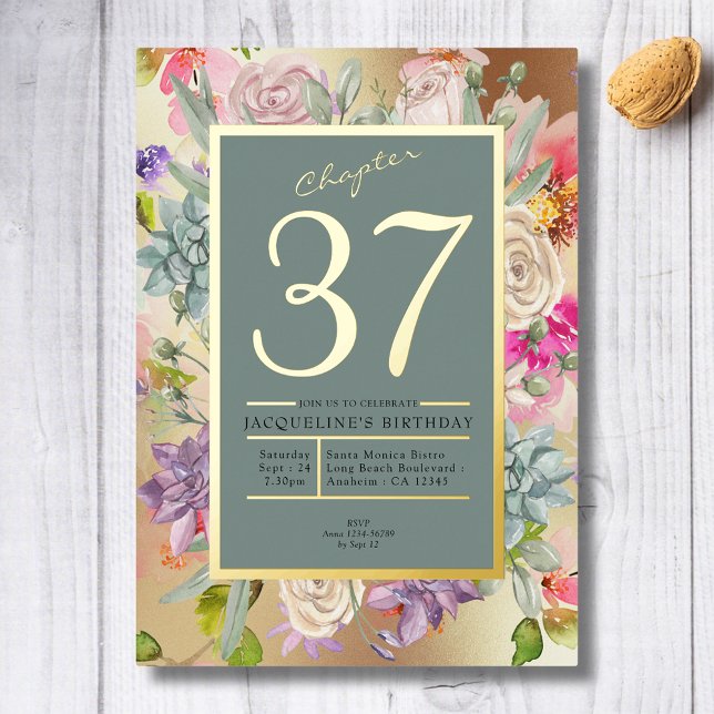 Any Year Blue Floral Birthday (Creator Uploaded)