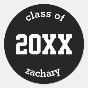 ANY YEAR Class Of Custom Name A01 Classic Round Sticker