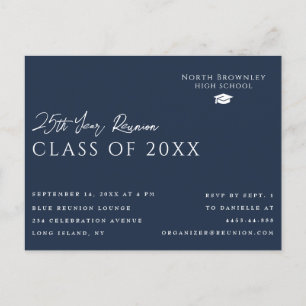 Any Year Class Reunion Design Invitation Postcard