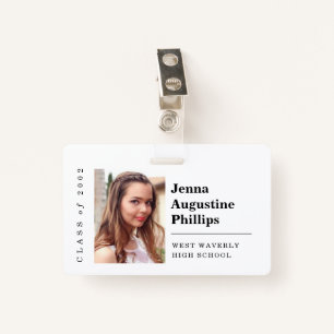 Any Year Class Reunion Name Badge / Tag with Photo