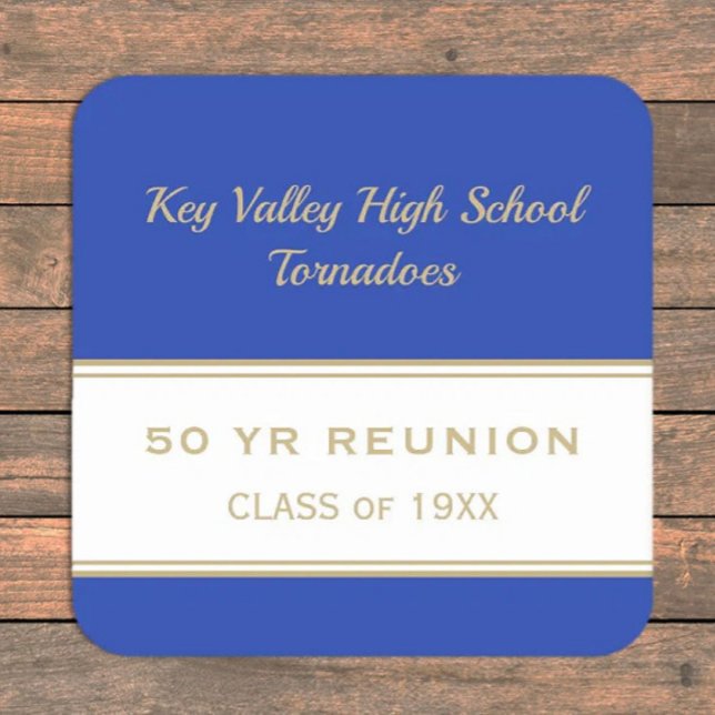 Any Year Custom Class Reunion party Paper Coaster (Creator Uploaded)