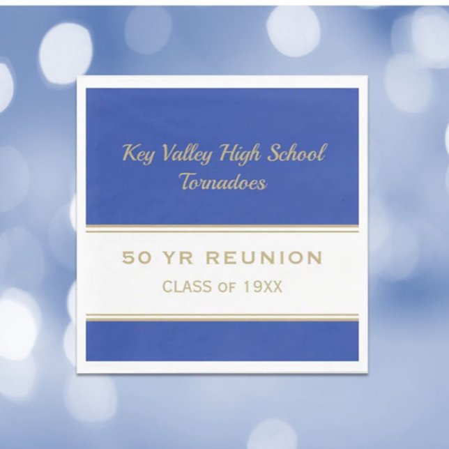 Any Year Custom Class Reunion party Paper Napkin (Creator Uploaded)